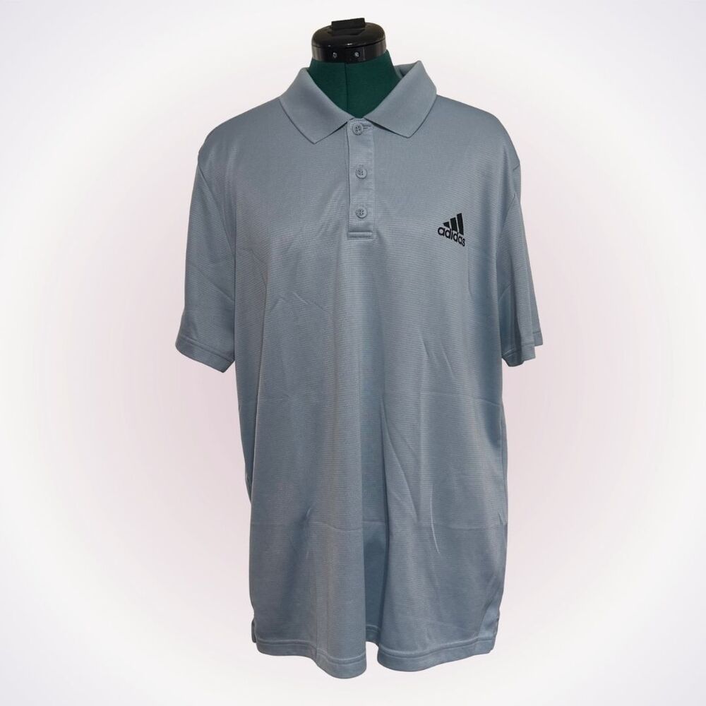 Adidas Performance Polo Shirt Light Blue | Sz L